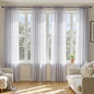 MIULEE Greyish Lilac Sheer Curtains 63 Inches Long, 4 Panels Set, Rod Pocket Light Filtering Window Drapes for Bedroom and Living Room, Elegant Airy Fabric, 54 x 63 Inches