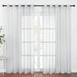 NICETOWN Bedroom Sheer Curtains Light Gray with Casual Style, Grommet Top Lightweight Voile Textured Window Curtains Light and Airy Drapes for Porch/Living Room, 70" W x 84" L, Set of 2