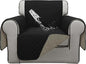 ISSUNTEX Double Protection 100% Waterproof Chair Sofa Cover for Living Room, Reversible Furniture Protector for Dogs, Pets, Kids (Chair, Black/Beige)