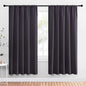 NICETOWN Window Curtains Blackout Drapes, Greyish Purple, 1 Pair, 52 by 72-Inch, Thermal Insulated Solid Rod Pocket Blackout Curtains/Draperies for Living Room