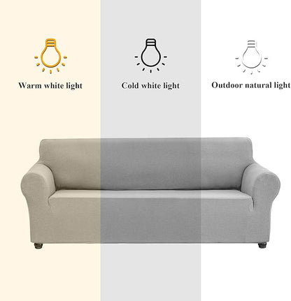 Joccun Stretch Chair Couch Cover,1-Piece Sofa Slipcover Spandex Jacquard Fabric Sofa Covers with Elastic Bottom,Washable Furniture Protector for Dogs,Cats,Kids(Armchair, Wide 35" - 55",Silver)