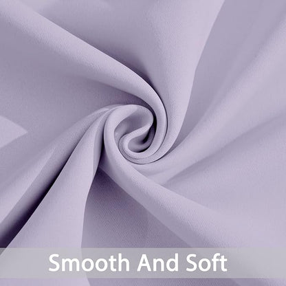 Yakamok Blackout Curtains Room Darkening Thermal Insulated Window Panels,Solid Grommet Top Drapes for Bedroom/Living Room(70Wx84L, Lilac, 2 Panels)