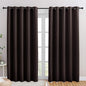 NICETOWN Blackout Draperies Curtains, Energy Smart Thermal Insulated Solid Grommet Blackout Curtains/Drapes Window Panels (2 Panels, 70-inch x 84-inch, Toffee Brown)