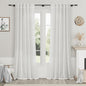 Nanspring Off White Linen Curtains 84 Inch Length 2 Panels Set for Living Room Back Tab Light Filtering Semi Sheer Curtain for Bedroom Farmhouse Drapes, 40x84 Inch, 2 Panels