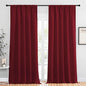 NICETOWN Living Room Curtains for Window - Energy Efficient & Noise Reducing Thermal Insulated Rod Pocket Blackout Drapes/Draperies for Living Room (Burgundy Red, 2 Panels, W52 inches x L95 inches)