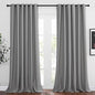 NICETOWN Light Reducing Grommet Curtains - Triple Woven Textured Soft Curtain Panels for Living Room Window Treatment Drapes for Sliding Door (W80 x L108, Silver Grey, 2 Pieces)