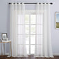 NICETOWN Beige Sheer Curtains 90 inch Length, Grommet Airy & Lightweight Chic Voile Sheer Light Filtering Window Curtains & Drapes for Bedroom/Living Room, W54 x L90, 2 Panels