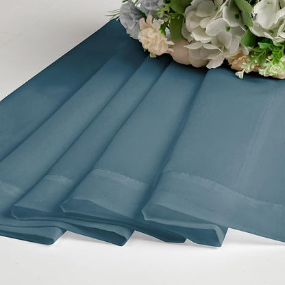 OVZME 2 Pieces Dusty Blue Sheer Curtains 84 inches Long-Lightweight Soft Window Treatment Panels for Master Room/Living Room, 2 Panels=84" W, Each W42 x L84