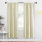 NICETOWN Blackout Curtains for Living Curtains, Window Treatment Thermal Insulated Solid Room Darkening Drape Panels for Girls Room (Beige, Set of 2, 34 inches Width by 72 inches Length)