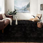 Latepis 10x14 Area Rugs for Living Room Black Fur Faux Sheepskin Rug Large Fuzzy Rugs Shaggy Fluffy Rug for Bedroom Sofa Office Entertainment Room, Rectangle