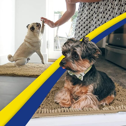 Muddy Mat® | Super Absorbent Door Mat Indoor, Microfiber Quick Dry Chenille Entryway Rug, Non-Slip Front Door Mat, Indoor Mats for Entryway, Machine Washable Pet Rug, Beige 36"x60"