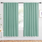 NICETOWN 2 Panels Blackout Curtains, Rod Pocket Window Curtains Room Darkning Drapes for Bedroom/Living Room, Thermal Insulated Solid Draperies for Home Office/Study, 62 by 72-Inch, Aqua