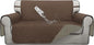 ISSUNTEX Double Protection 100% Waterproof Loveseat Sofa Covers for Living Room, Couch Covers for 2 Cushion Couch Sofa, Reversible Furniture Protector Sofa Cover for Dogs (Loveseat, Brown/Beige)