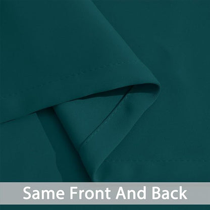 Yakamok Blackout Curtains for Bedroom 2 Panels Set Thermal Insulated Room Darkening Dark Black Out Drapery Grommet Window Treatments Drapes for Living Room, 70x84, Dark Teal