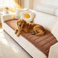 Couch Cover for Dogs Washable, Fuzzy Pet Couch Covers for 3 Cushion Sofa Pet Friendly, Non Slip Sofa Cover (Dark Brown, 27.6" x 70.9"/70 x 180cm)
