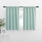 NICETOWN RV Blackout Curtains for Camper Windows, Aqua Blue, 34" x 30", Set of 2, Kitchen Curtains, Short Blackout Drapes, Thermal Insulated Rod Pocket Window Treatment Draperies for Nursery