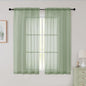 Sheer Sage Green Curtains for Bedroom Living Room 54 Inch Length 2 Panels Set, Solid Soft Airy Light Filtering Window Treatments, Modern Rod Pocket Drapes, Sage Green, 42" Wx54 L Inches