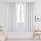 Deconovo Blackout Curtains, Thermal Insulated, W42 x L63 2 Panels, Back Tab, Machine Washable, Room-Darkening Drapes for Bedroom/Living Room Star White