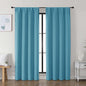 Simplebrand Ava Turquoise Blackout Curtains for Bedroom 72 Inch Length 2 Panels Set, Privacy Thermal Insulated Rod Pocket Door Window Curtains for Patio French Front Door, W40 x L72 Inch