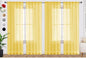 SpaceDresser Yellow Sheer Curtains 4 Panels Rod Pocket Semi-Sheer Curtain 54 Inches Long Light Filtering Voile Window Drapes for Bedroom Living Room Kitchen, Each 52W x54L