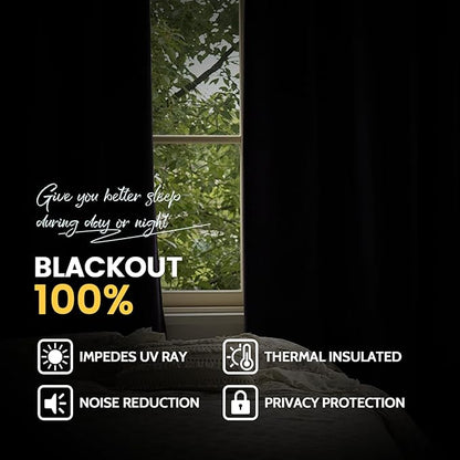 Yakamok 100% Blackout Curtain Panels 84 inches Cold and Light Blocking Drapes for Nursery, 2 Thick Layers Thermal Insulated Draperies (2 Pieces, 40 Wide Each Panel, Lilac Front with White Backing)