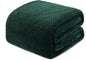 Exclusivo Mezcla Fleece Bed Blanket Queen Size, Super Soft and Warm Blankets for Couch, Sofa and Bed Waffle Textured, Cozy, Fuzzy and Lightweight (Forest Green, 90x90 Inches)