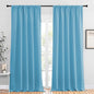NICETOWN Blackout Curtains for Living Curtains, Teal Blue, 2 Panels, 52 by 95, Room Darkening Window Curtain Panels, Easy-Care Solid Thermal Insulated Draperies/Drapes for Daughter Room