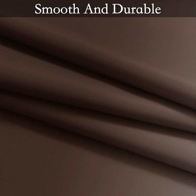 SimpleHome Ombre Room Darkening Curtains for Living Room, Light Blocking Gradient Brown to Greyish White Thermal Insulated Grommet Window Curtains/Drapes for Bedroom, 2 Panels, 52x84 inches Length