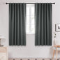 Deconovo Room Darkening Curtains Back Tab and Rod Pocket Curtains Thermal Insulated Blackout Curtains for Living Room 52Wx72L Inch Dark Grey Set of 2