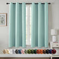 MIULEE Aqua Blackout Curtains for Bedroom Living Room 63 Inches Long 2 Panels, Thermal Insulated Room Darkening Drapes Solid Grommet Noise Reduction Light Blocking Window Treatments 40x63 Inch