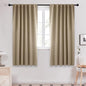 Deconovo Blackout Curtains, Thermal Insulated, W52 x L72 2 Panels, Back Tab, Machine Washable, Room-Darkening Drapes for Bedroom/Living Room Khaki