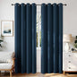 Joydeco Blackout Curtains 84 Inch Length 2 Panels Set, Thermal Insulated Long Curtains& Drapes 2 Burg, Room Darkening Grommet Drapes for Living Room Bedroom Window (Navy Blue, W52 x L84 Inch)