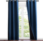 NICETOWN Moroccan Blue Full Shade Curtain Panels, 37" Wide x 80" Long, Pair of Thermal Insulated & Energy Efficiency Blackout Curtains for Living Room Windows, Lined Silky Performance Window Dressing