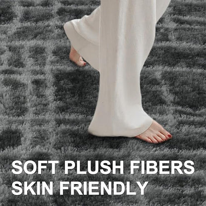 9x12 Ft Extra Large Shag Rugs for Living Room, Ultra Soft Fluffy Furry Area Rugs for Bedroom Indoor Floor, Aesthetic Carpet for Kids Home Decor (Grey)