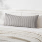 MIULEE Pack of 1 Light Grey Long Body Lumbar Decorative Throw Pillow Cover 14x36 Inch for Bed Couch Sofa Living Room Soft Boho Pillow Cover Modern Farmhouse Home Decor