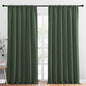 NICETOWN 2 Panels Blackout Curtains, Rod Pocket Thermal Insulated Drapess for Bedroom, Privacy Protection Easy-Care Heavy Duty Curtains for Living Room/Dining Room, W70 x L95 inches, Dark Mallard
