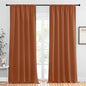 NICETOWN Blackout Curtains and Drapes - Thermal Insulated Solid Rod Pocket Blackout Draperies/Panels (Burnt Orange, 1 Pair, 52 by 95 inches)