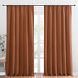 NICETOWN 2 Panels Blackout Curtains, Rod Pocket Thermal Insulated Drapess for Bedroom, Privacy Protection Easy-Care Heavy Duty Curtains for Living Room/Dining Room, W70 x L95 inches, Burnt Orange