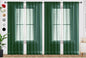 SpaceDresser Foliage Green Sheer Curtains 4 Panels Rod Pocket Semi-Sheer Curtain 45 Inches Long Light Filtering Voile Window Drapes for Bedroom Living Room Kitchen, Each 52W x 45L