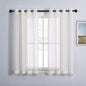 NICETOWN Sheer Window Curtain Drapes for Kitchen, Grommet Voile Sheer Solid Curtain Panels Lightweight & Airy Window Treatment for Flat, Beige, W54 x L54, Sold by 1 Pair