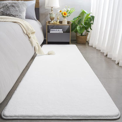 Amearea Modern Soft Hallway Runner Rug, 2x8 Feet Area Rug Runners for Hallways, Washable Runner Rugs, Non Slip Memory Foam Rug White Runner Rugs Carpet for Entrance Kitchen Kids Room Decor