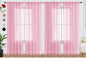 SpaceDresser Sheer Light Pink Curtains 4 Panels Rod Pocket Semi-Sheer Curtain 96 Inches Long Light Filtering Voile Window Drapes for Bedroom Living Room Kitchen, Each 52W x 96L