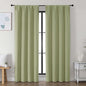 Simplebrand Ava Sage Green Blackout Curtains for Bedroom, 78 Inch Length, 2 Panels Set, Privacy Thermal Insulated Rod Pocket Window Curtains for Patio, French Door, W40 x L78 Inch
