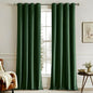 MIULEE Christmas Velvet Curtains Emerald Green Elegant Grommet Curtains Thermal Insulated Soundproof Room Darkening Curtains/Drapes for Classical Living Room Bedroom Decor 52 x 72 Inch Set of 2
