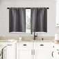NICETOWN Short Curtains, Grey Window Curtains for Bedroom, Home Decoration Thermal Insulated Rod Pocket Blackout Blinds & Drapes for Small Windows (Gray, 2 Panels, W29 x L20 -Inch)