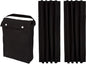 Amazon Basics Portable Energy Saving Noise Reducing Blackout Curtain Shade with Suction Cups, Fits Windows, 50"W x 78"L, Black, 2-Pack