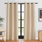 NICETOWN Room Darkening Draperies Window Curtain Panels, Biscotti Beige, 2 Panels, W42 x L80 -inch, Thermal Insulated Grommet Room Darkening Curtains for Bedroom