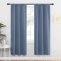 NICETOWN Blackout Curtains for Living Curtains, Home Decoration Solid Thermal Insulated Draperies & Drapes, Blackout Window Curtains for Kitchen (Stone Blue, 2 Panels, 34 in x 72 in (W x L))