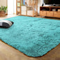 LOCHAS Ultra Soft Indoor Modern Area Rugs Fluffy Living Room Carpets for Children Bedroom Home Decor Nursery Rug 4x5.3 Feet,Teal Blue