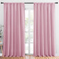 NICETOWN Blackout Curtains Window Draperies, Rouge Pink, Set of 2, 70 by 95 inches Long, Window Treatment Thermal Insulated Solid Room Darkening Drapes for Bedroom